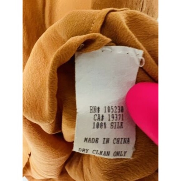 Joie Womens Size XS 100% Silk Shift Dress Short Sleeve Cinched Neckline - Picture 9 of 9